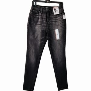 🔥Time&True High Rise Curvy Skinny Womens Charcoal Denim Jeans Size 4/28